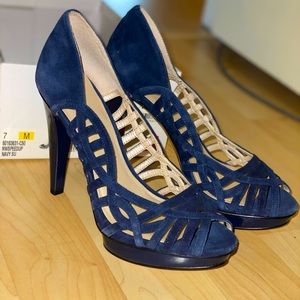 Nine West Navy Blue Platforms